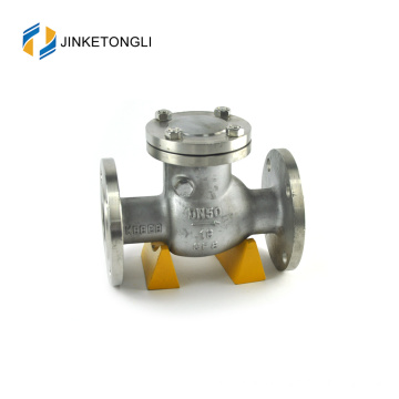 JKTLPC109 ajustement de la valve à clapet à bride à bride en acier inoxydable doux
